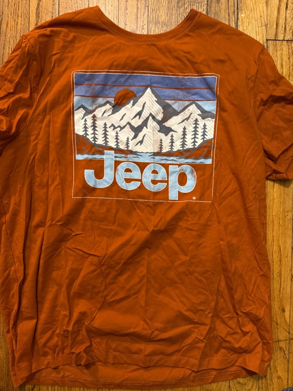Jeep Orange Mountain Logo Short Sleeve Tee